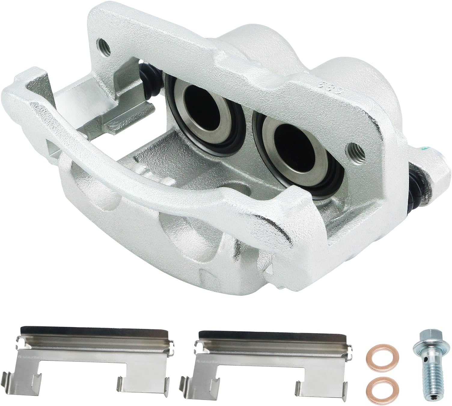 Front Left Brake Caliper with Bracket 18B4729 Replace for 1999-2004 Chevy Silverado 1500, 2000-2006 Tahoe, 1999-2004 GMC Sierra 1500, 4.3/4.8/5.3/6L, 25848001, 19149075, FRC11022, 18FR1379