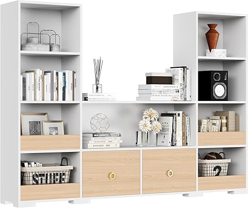 Miniatura 7 de Cozy Castle Organizador de almacenamiento de juguetes, estantería para niños de 4 niveles con cajones, organizador de almacenamiento de 9 cubos,