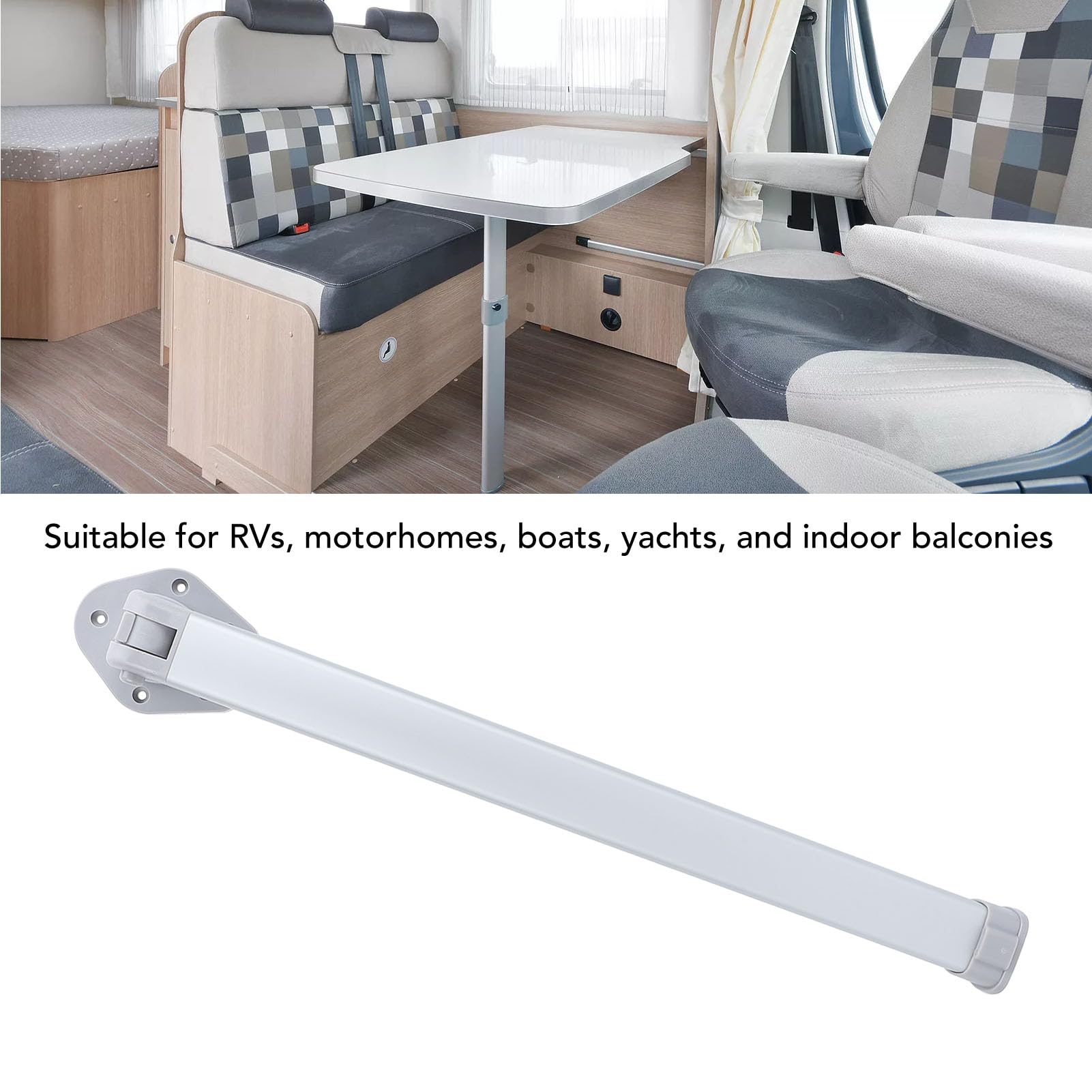 RV -Tischbein, Einstellbares Höhendesign RV -Klapptischbein, Verbessertes Erscheinungsbild Einstellbar, für Campervan Caravan Boat Yacht Balkon