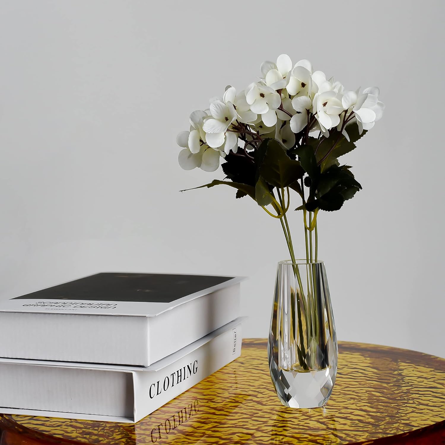 Kitcom Small Flower/Bud Crystal Vase Decorative Vases for Home or Wedding, Outline Dimensions W2.4''xH4.7'', Clear with Gift Box - Image 6