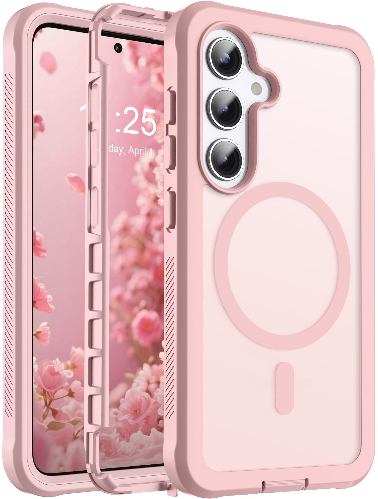 jaroco Magnetic for Samsung Galaxy S25 case 6.2"-Light Pink