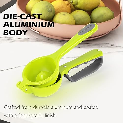 Miniatura 3 de M MOLLBOK Exprimidor de limón, exprimidor manual de cítricos de aluminio, herramientas de cocina para exprimidor de cítricos y apto para