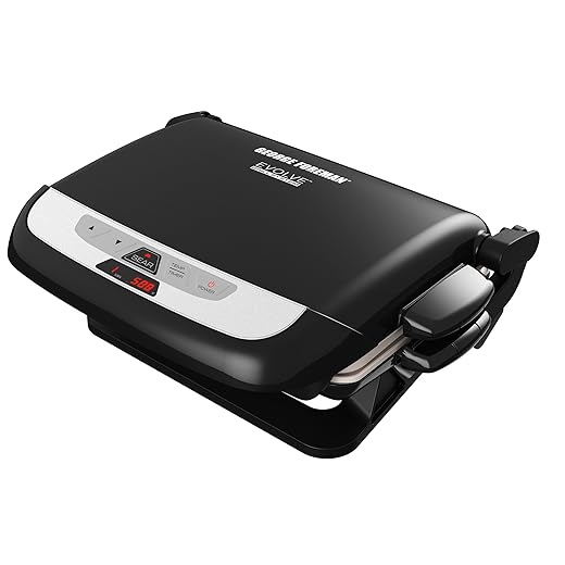 George Foreman GRP4842MB Multi-Plate Evolve Grill, (Ceramic Grilling Plates, and Waffle Plates Included), Black