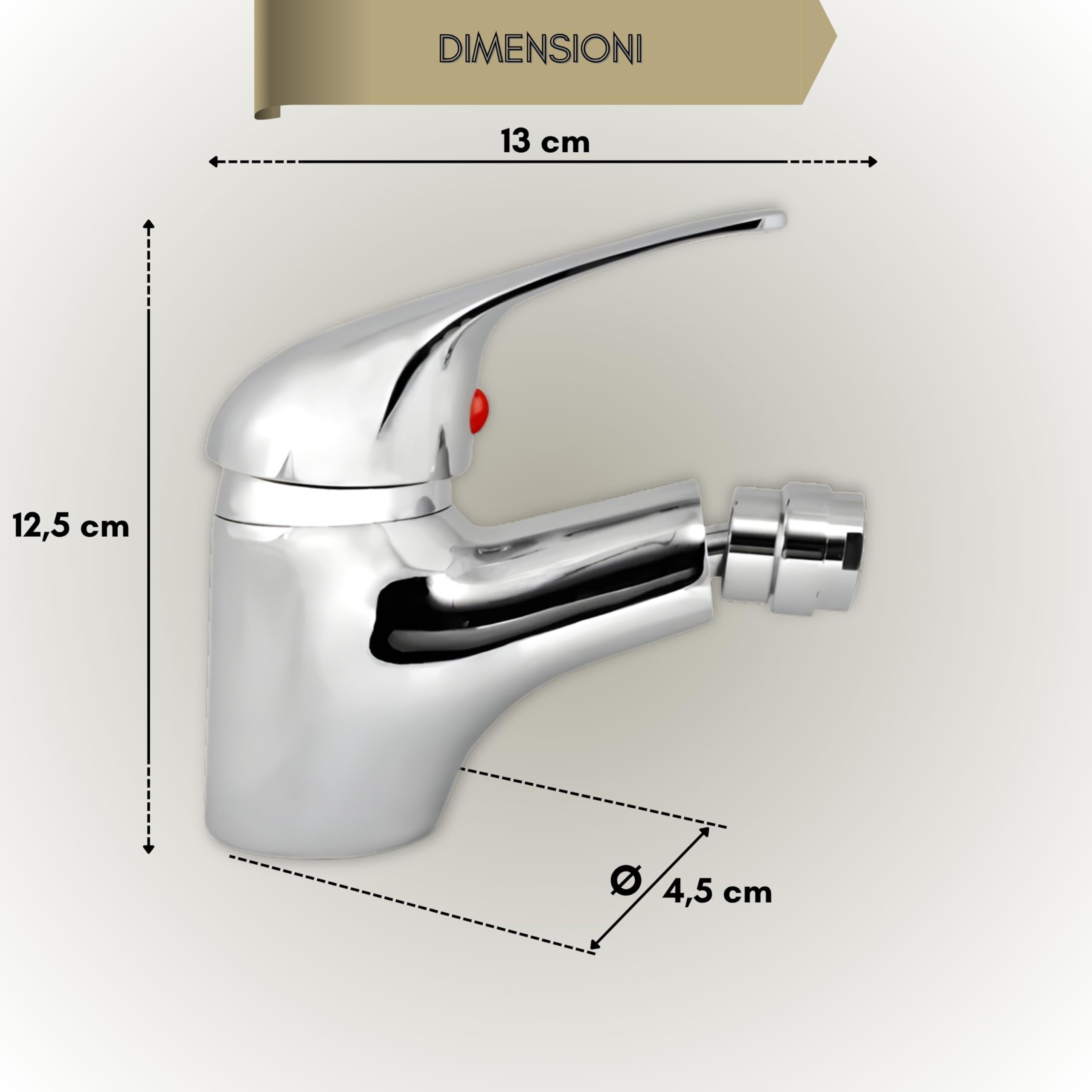 Yasta Rubinetto Bidet Miscelatore Argento con Testa Mobile Orientabile 360 Gradi per Lavabo Lavandino, Leva Monocomando