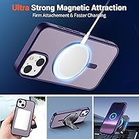 Vista 1634 de SUPFINE Funda magnética para iPhone 11 (compatible con MagSafe) (protección contra caídas de grado militar), translúcida mate a prueba de golpes