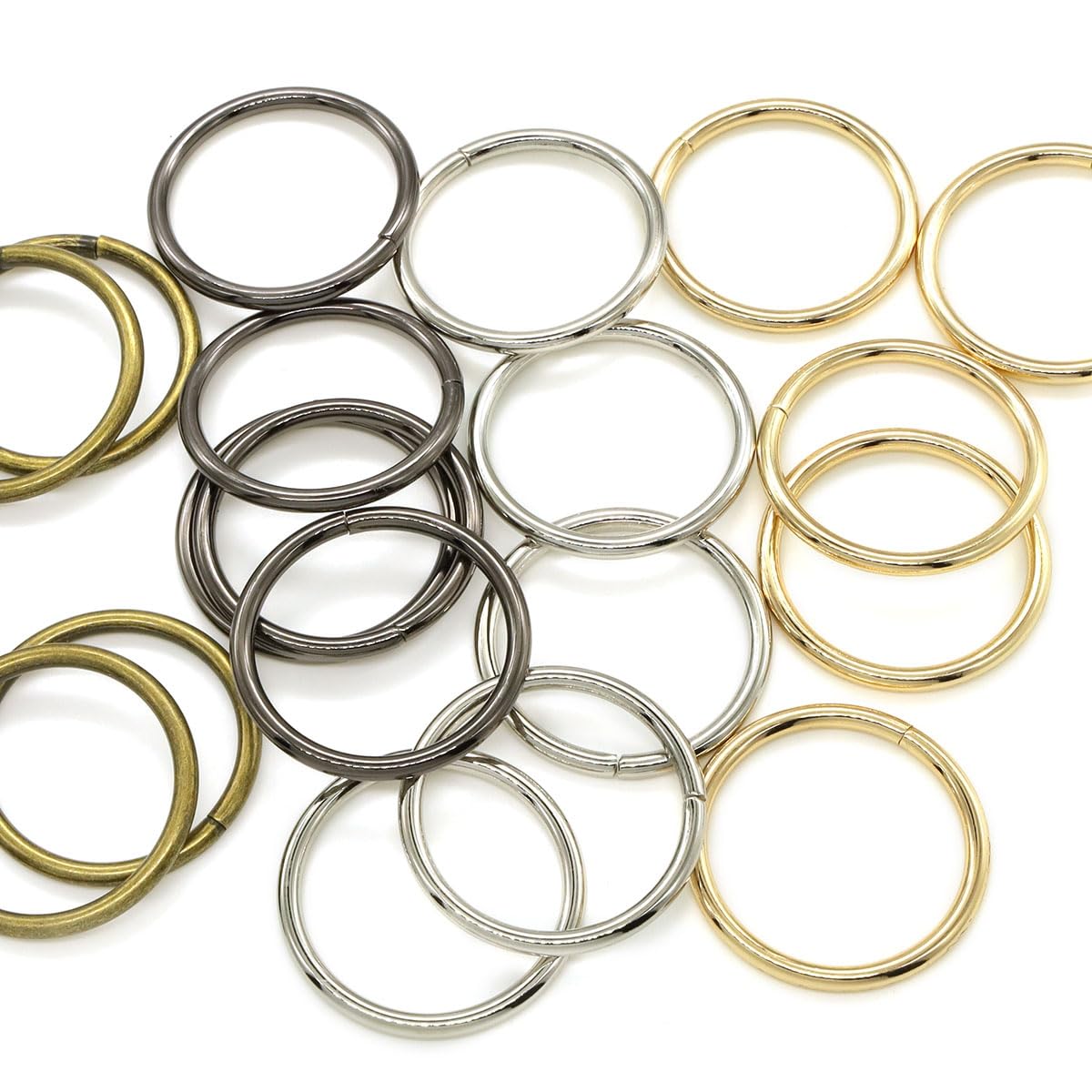 20 hebillas de anillo tórico, juntas tóricas, hebillas de cinturón para hardware, accesorios de manualidades, llaveros y cinturones