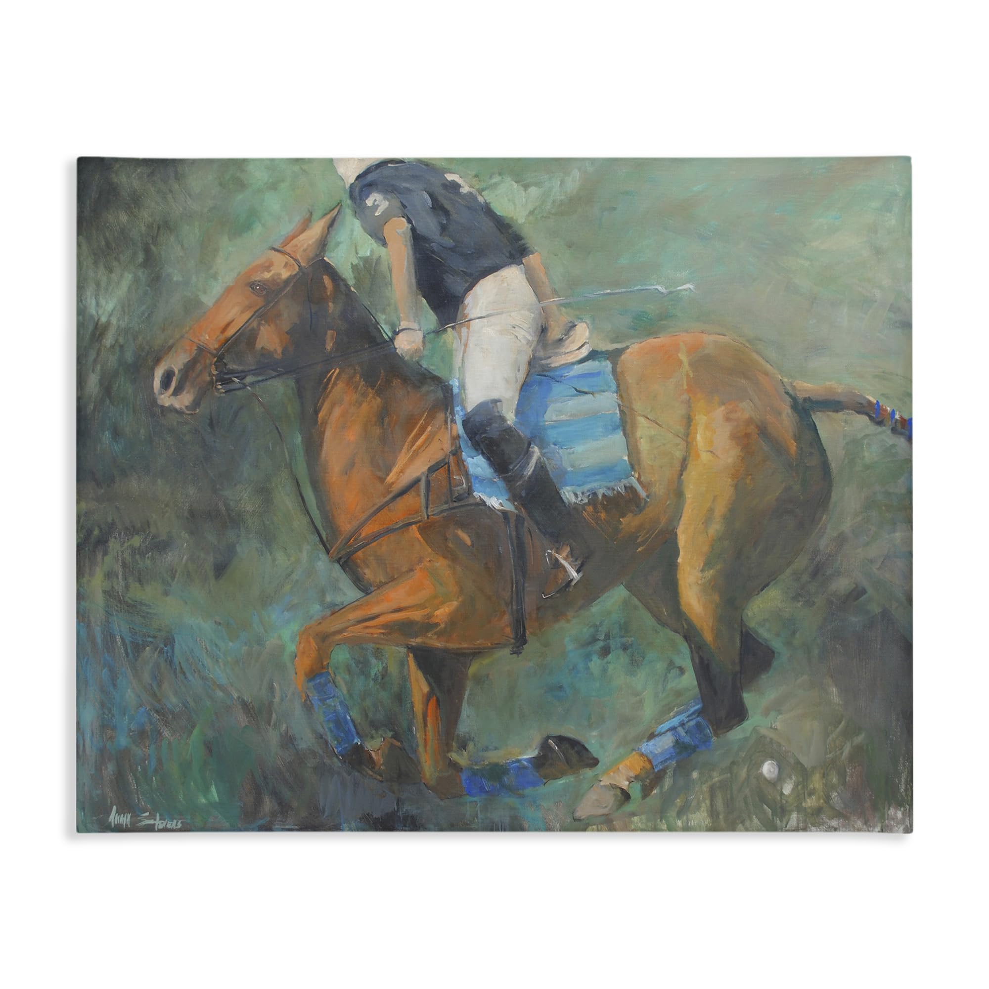 'Polo Rider in Dynamic Motion'| Canvas Art