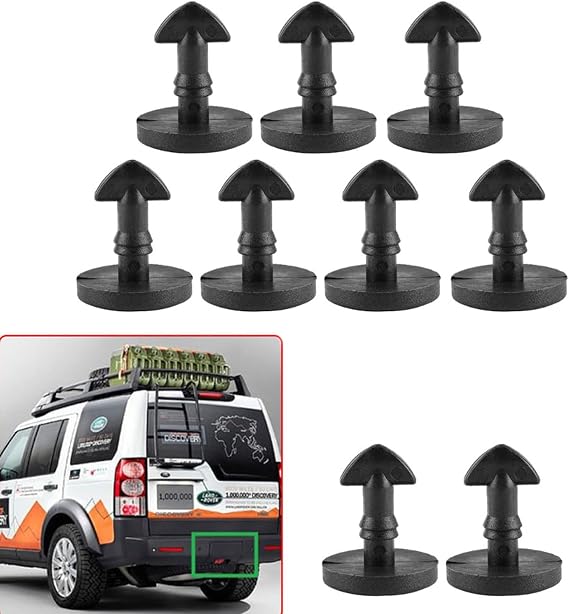 10Pack Replacement Bumper Tow Eye Cover Clips For Sport Discovery 3 4 Rear Bumper Tow Eye Cover Fastener Clip DYR500010 Auto Bumper Retainer