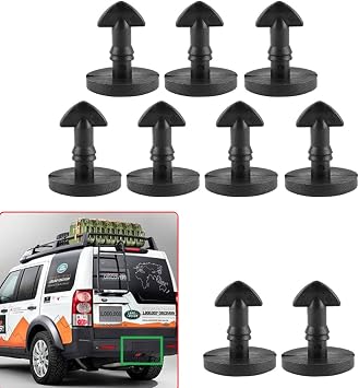 10Pack Replacement Bumper Tow Eye Cover Clips For Sport Discovery 3 4 Rear Bumper Tow Eye Cover Fastener Clip DYR500010 Auto Bumper Retainer