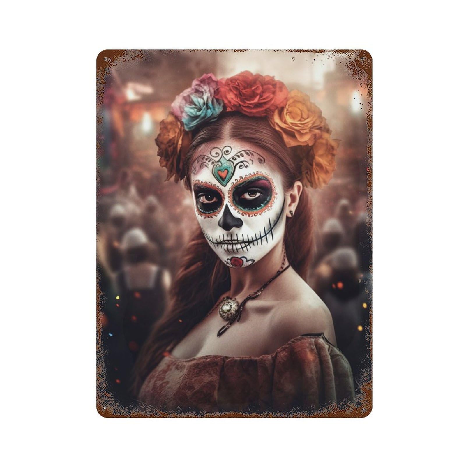 Garage Style Spirit of Celebration Rustic Tin Plaque 15.7"x11.8", Classic Wall Plaque for Bar And Workshop