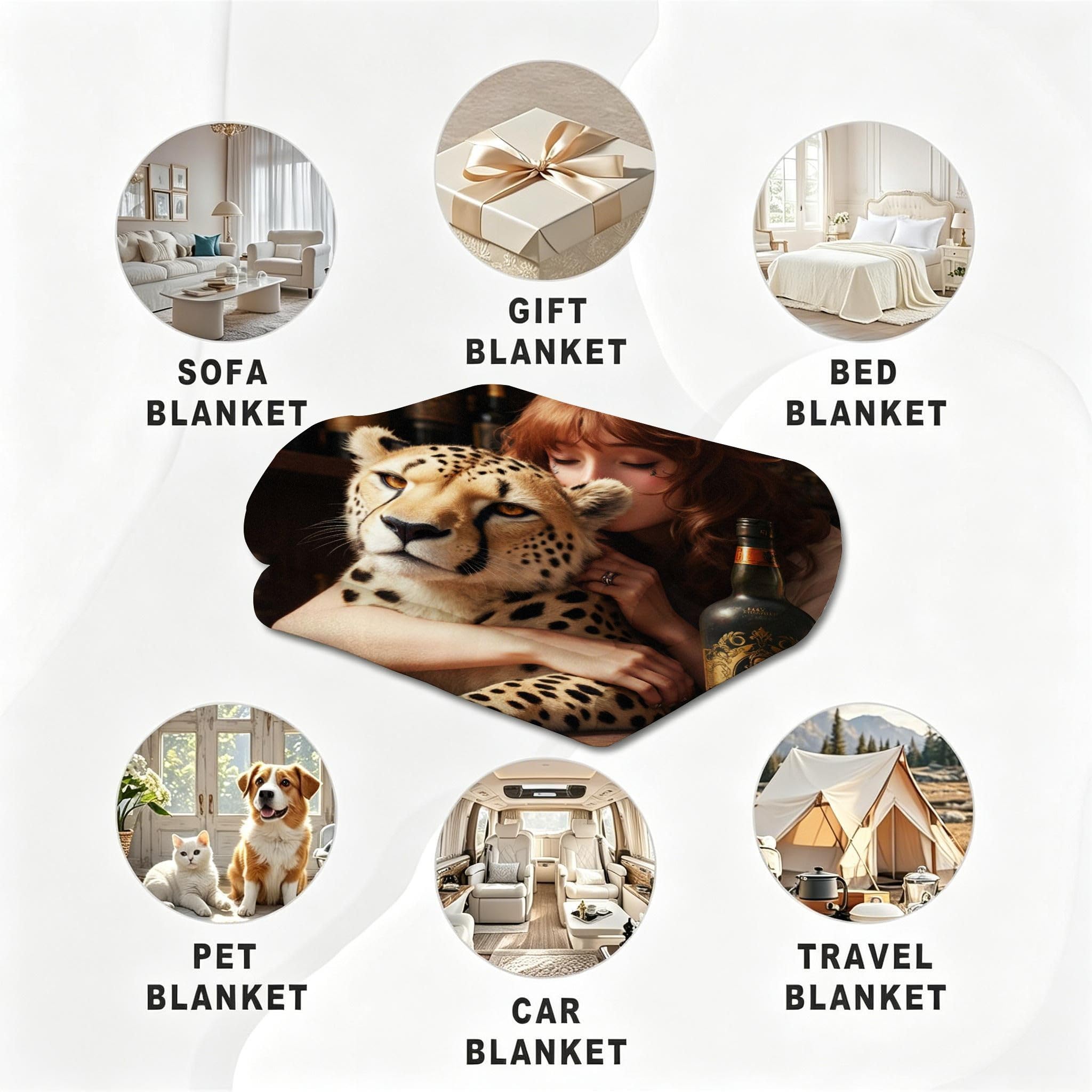 Coperta Matrimoniale 180x200 cm Via 3D Pile Flanella Motivo-A367