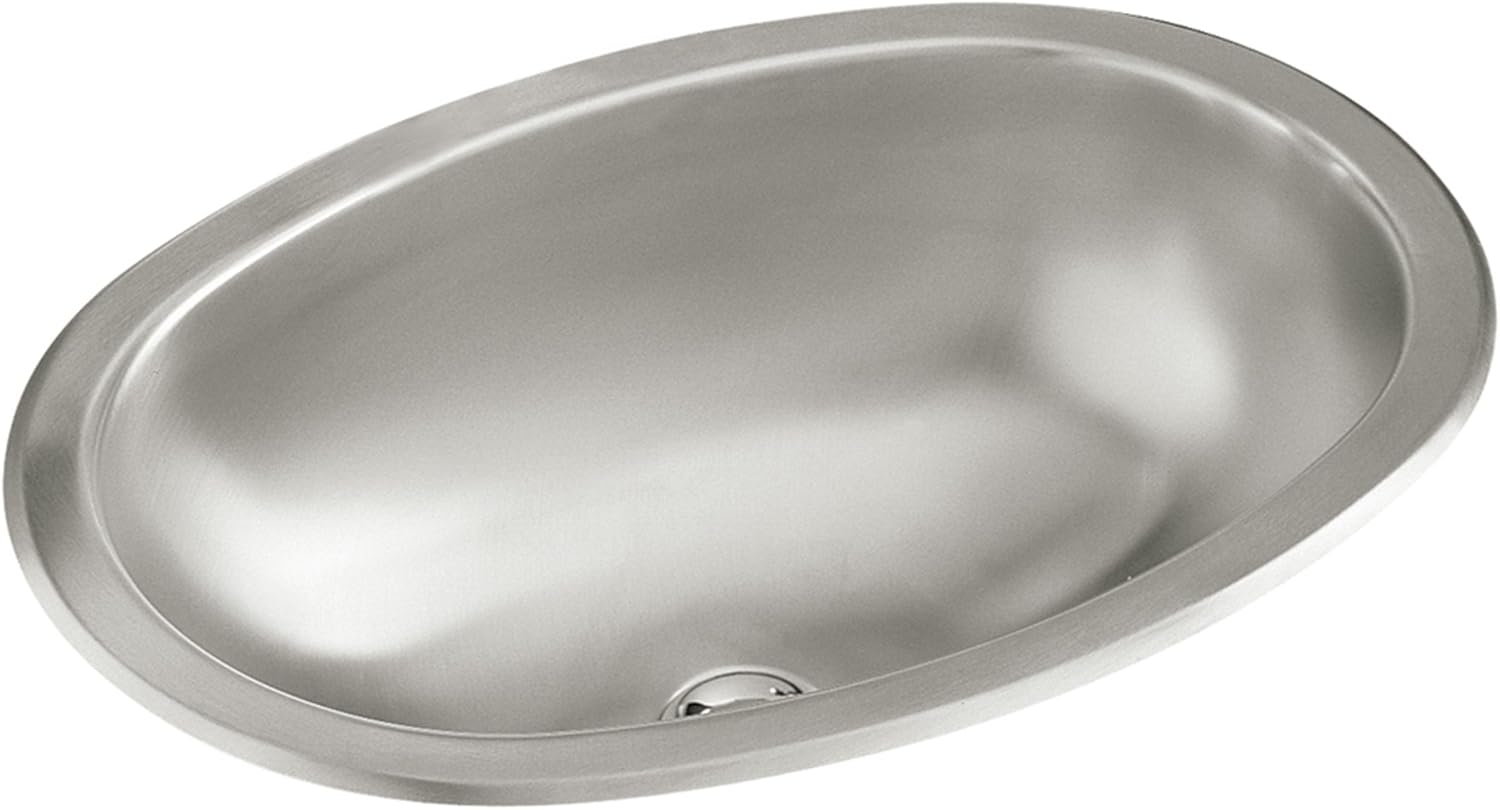 STERLING S1201-0 Entertainment/Lavatory 16-3/4-inch by 11-3/4-inch Top-mount/Under-mount Single Bowl Bar/Lavatory Sink, Stainless Steel Silver