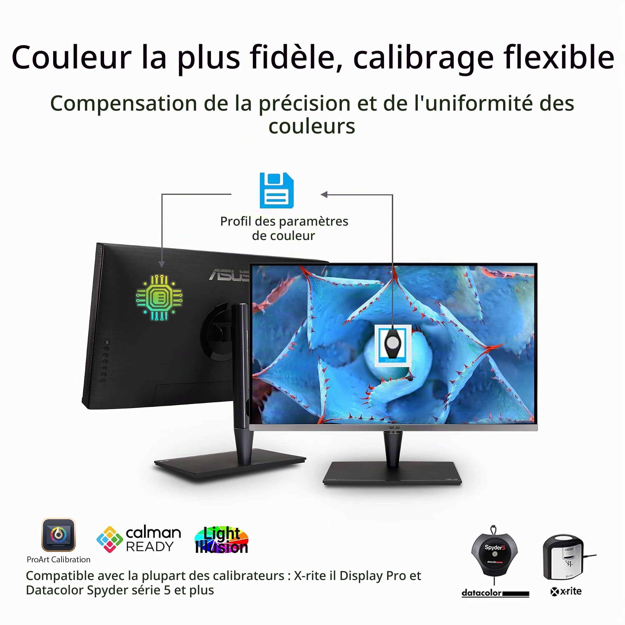 ASUS ProArt PA32UCG-K - Ecran PC 32'' 4K IPS MiniLED - 3840x2160-120Hz - 1600cd/m² - Display Port, 3X HDMI, 2xUSB-C Thunderbolt & 3X USB-A - △E< 1 - HDR 10 - X-Rite i1 DisplayPro - Garantie 5 Ans
