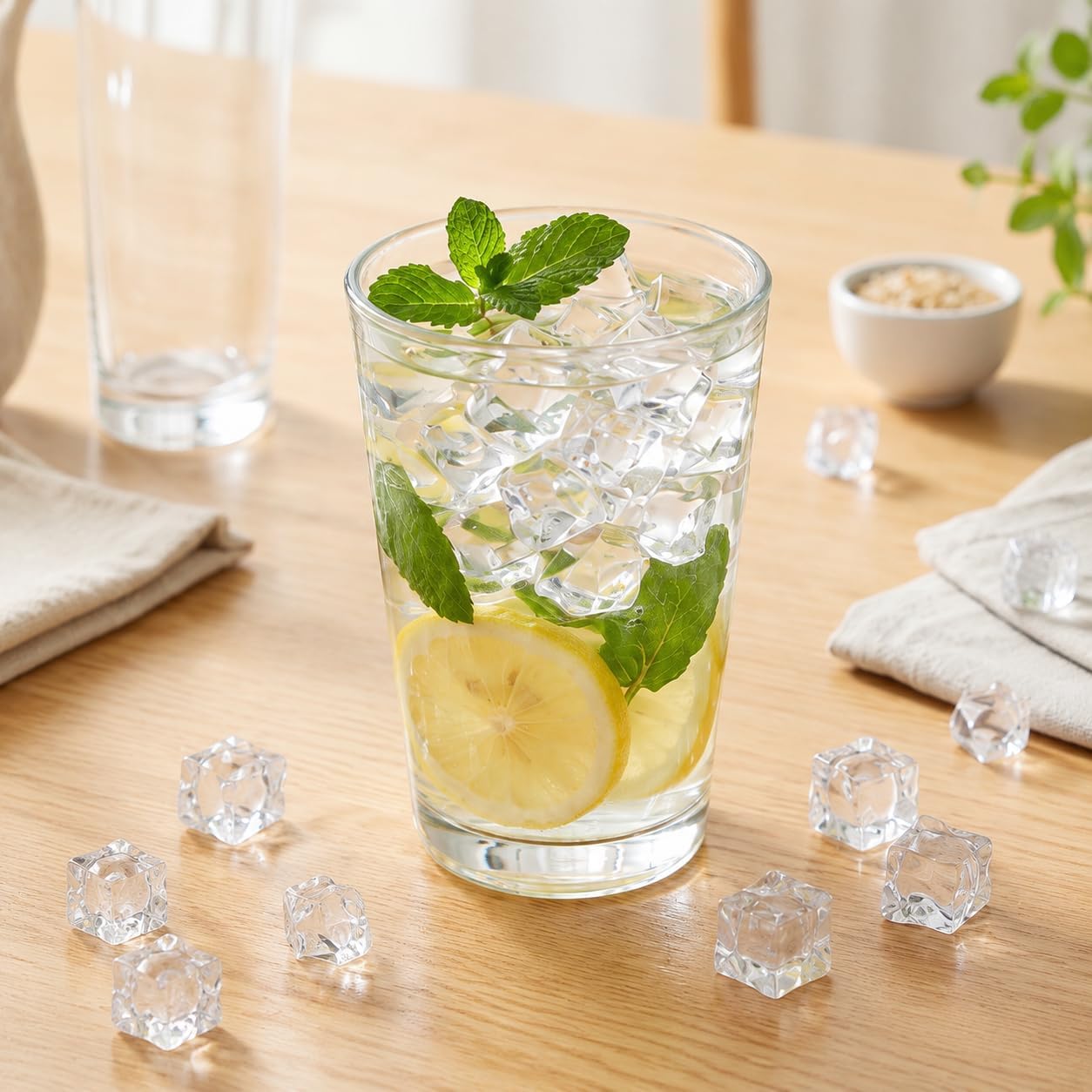 700 Pcs Clear Fake Ice Diamonds Vase Fillers Fish Tank Decorations 5 Sizes Acrylic Ice Rocks for Centerpiece Table Wedding Decorations Photography Props DIY Craft Home Decor