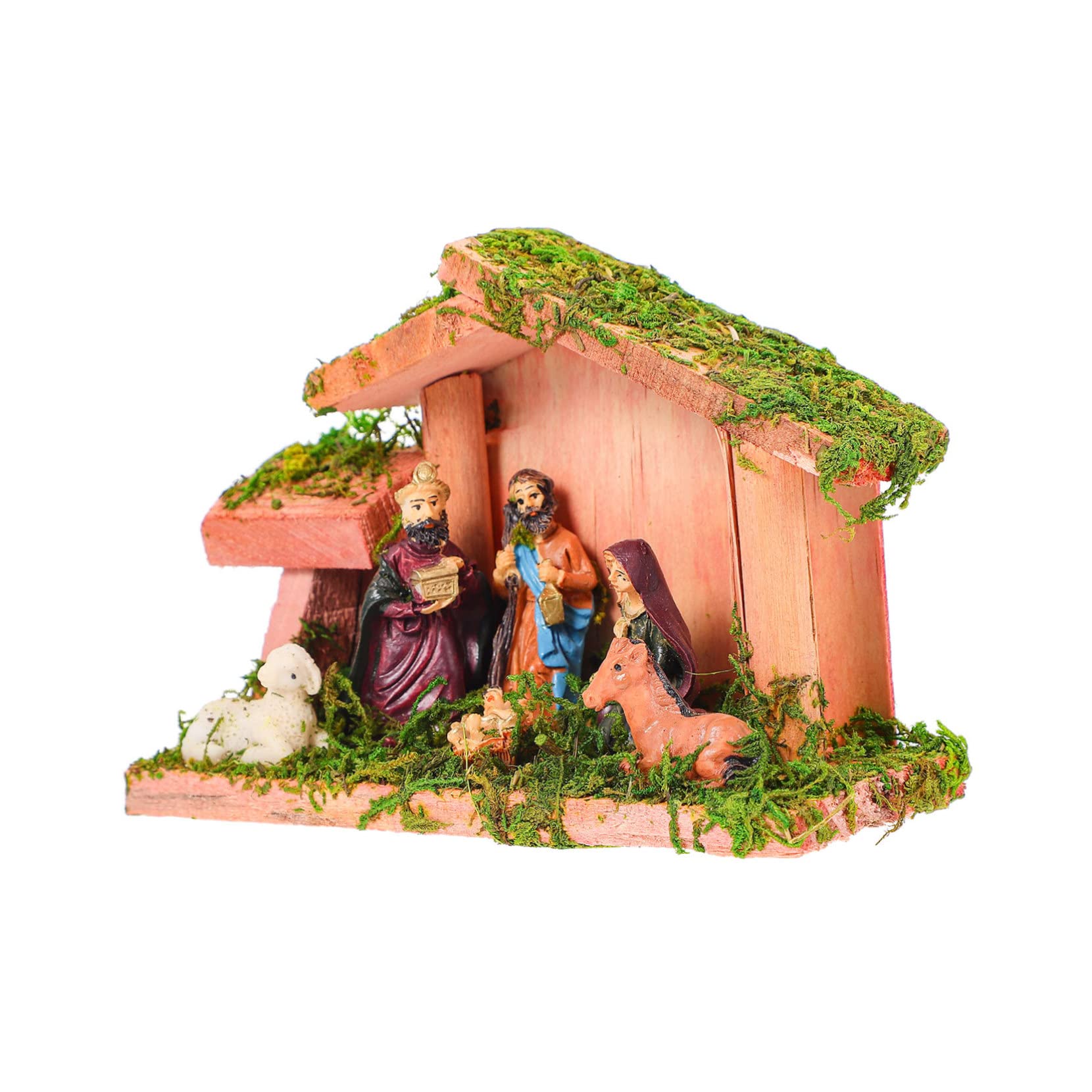 ERINGOGO Easter Decorative Nativity Set Scene Statue Delicate Tabletop Decor for Home
