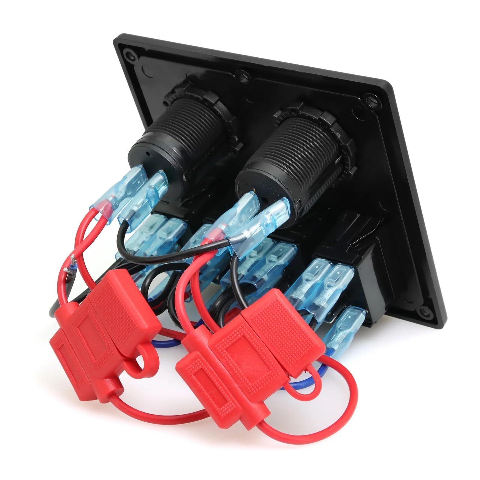 Przełączniki morskie, Przełącznik Przycisk Sterowania 4 Przyciski Zapalniczka Podwójne Ładowarki USB Panel Przełączany Z Niebieskim Światłem LED Do Samochodu Morskiego Łodzi