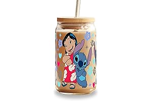 SipSip Hooray Stitch Cute Birthday Gift Iced Coffee Glass Cup