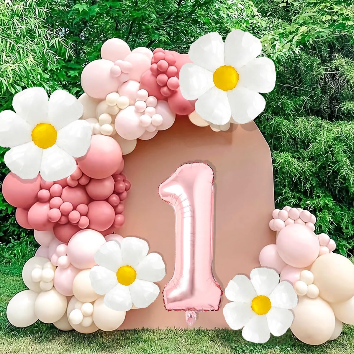 Set Di 110 Decorazioni Per Baby Shower A Tema Margherita – Palloncini Oro Giallo E Bianco, Ghirlanda, Vite E Coriandoli – Per Festa Di Compleanno, Rivelazione Genere, Matrimonio Boho