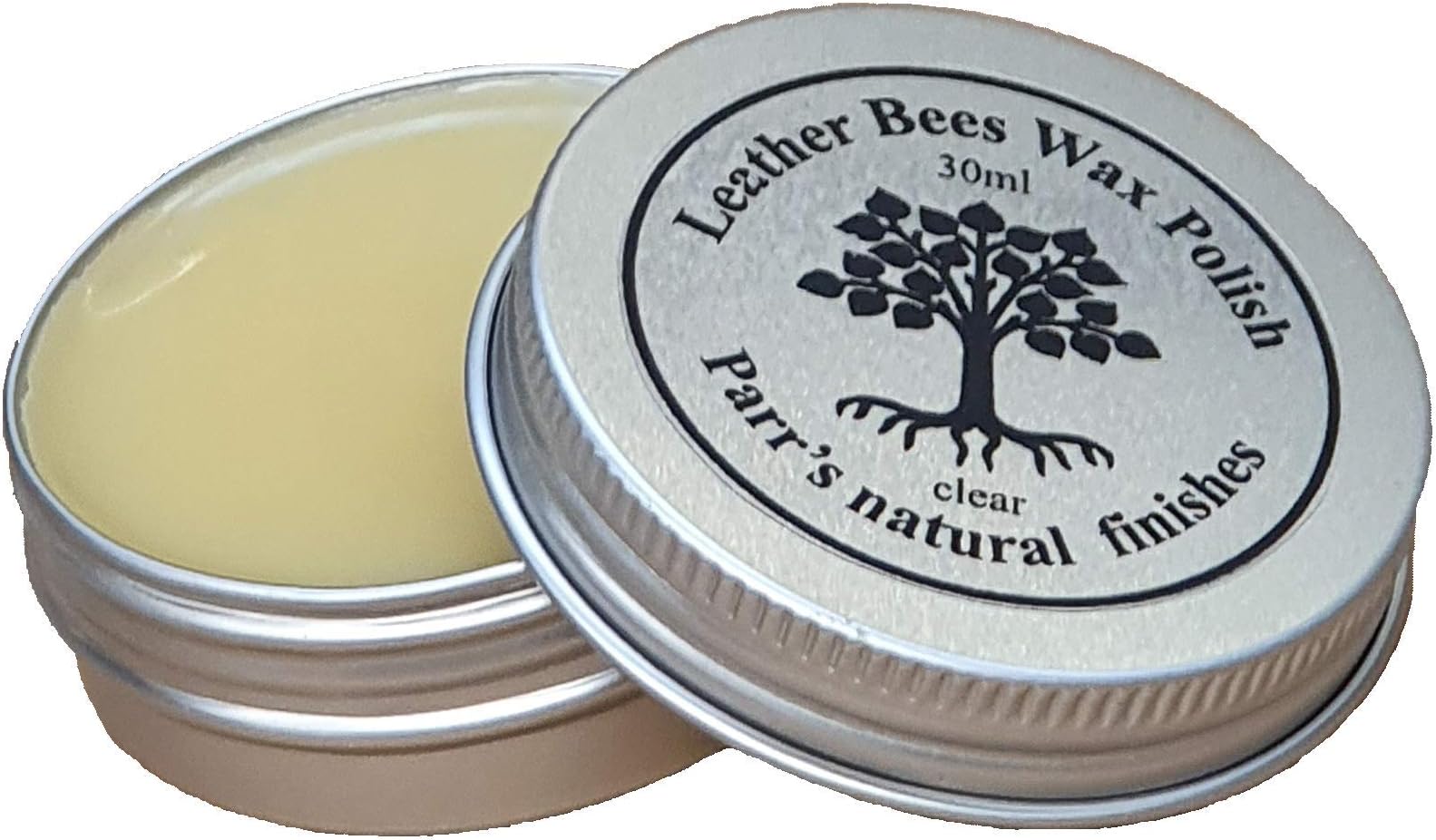 Beeswax Polish for wood & furniture- clear finish- 100% Organic - 30ml - contains no solvent- all natural & eco friendly - protects & enhances all wood