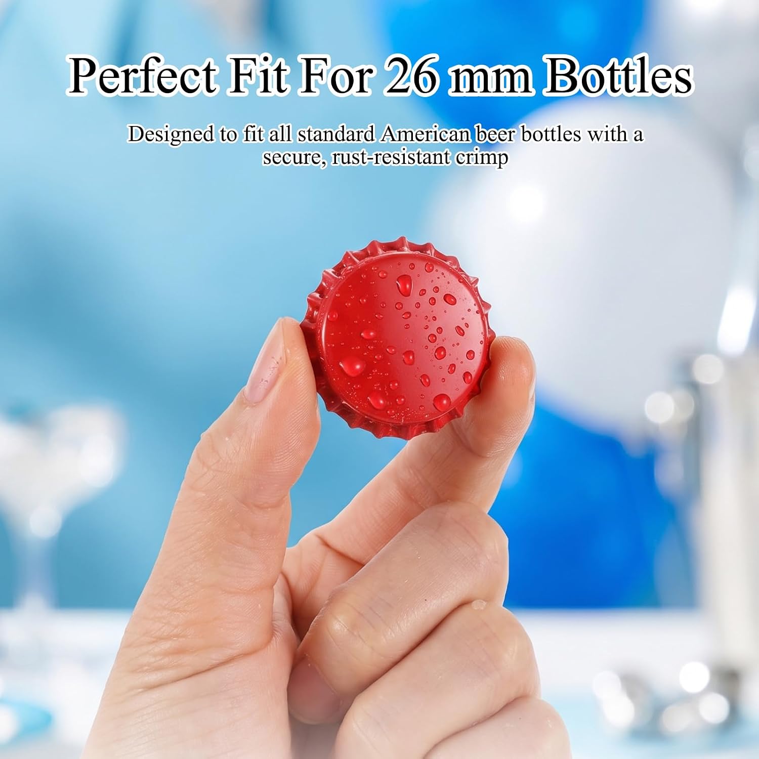 500 PCS Beer Bottle Caps 26mm Metal Bottle Caps, 10 Colors for Homebrew