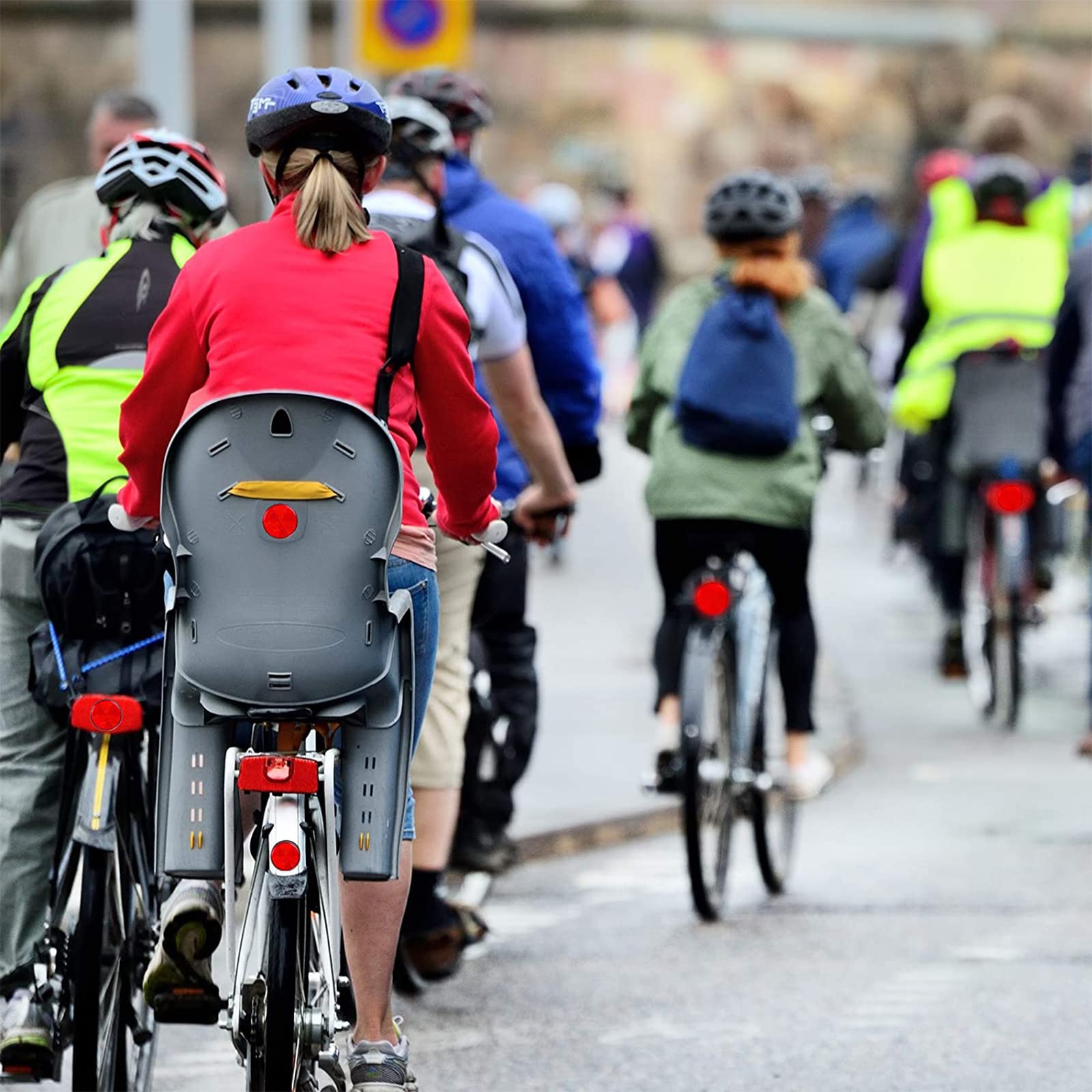 Lot De 2 Réflecteurs Ronds Orange Pour Vélo - Montage Par Vis, Sécurité Arrière Accrue