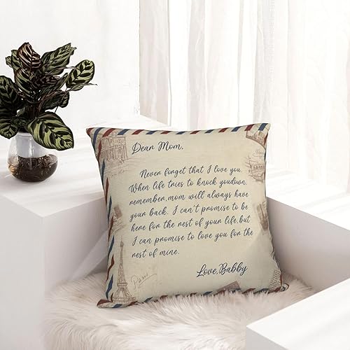 Miniatura 3 de Funda de almohada inspiradora personalizada con texto personalizado para cama, sofá, funda de almohada inspiradora para mamá de hija, hijo,