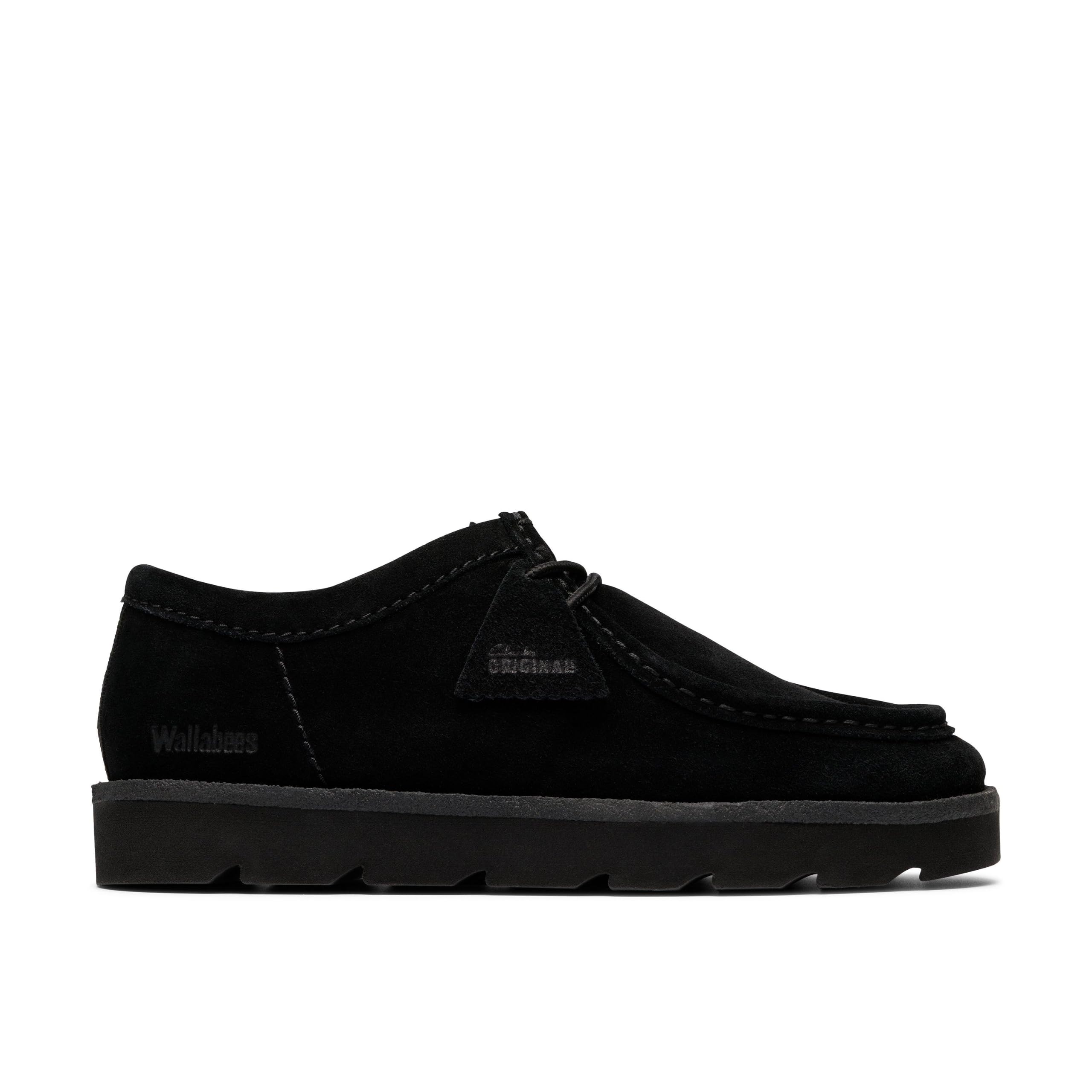 Clarks Męskie Meare Walla Czarny Zamsz
