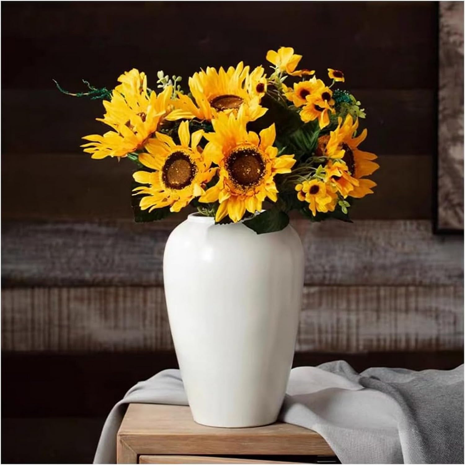 SnamicE Vase Ceramic Flower Vase White Vases for Decor,Ceramic Vases for Home Decor,Large White Vase for Pampas Grass, Modern Minimalist Style Decoration Vase,B