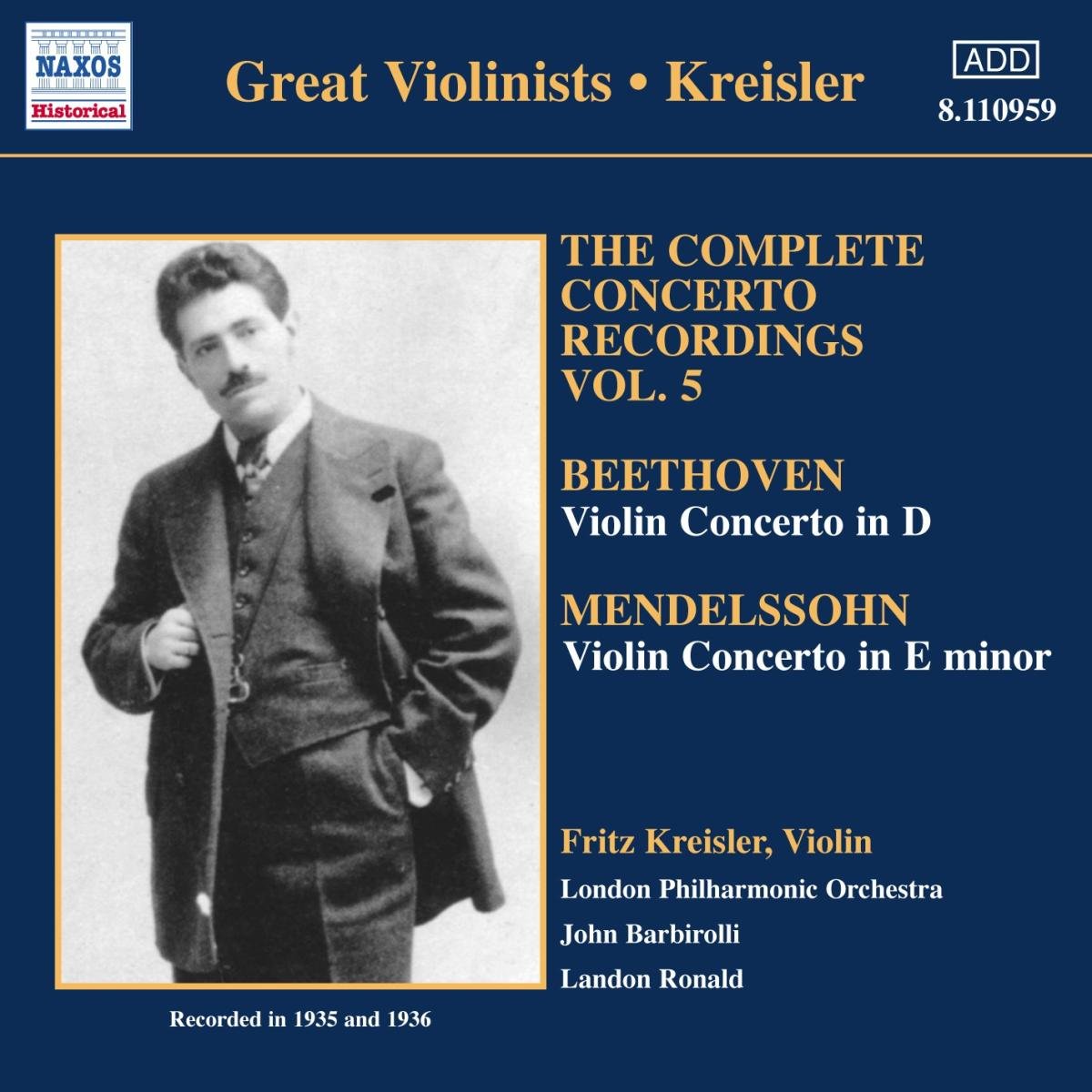 Beethoven/Mendelssohn-Concertos for Violin and Orchestra
