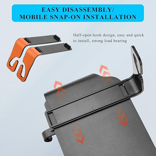 Miniatura 5 de Organizador de respaldo de asiento de automóvil con 2 portavasos para bebidas, caja de pañuelos y gancho para caja de almacenamiento, almacenamiento