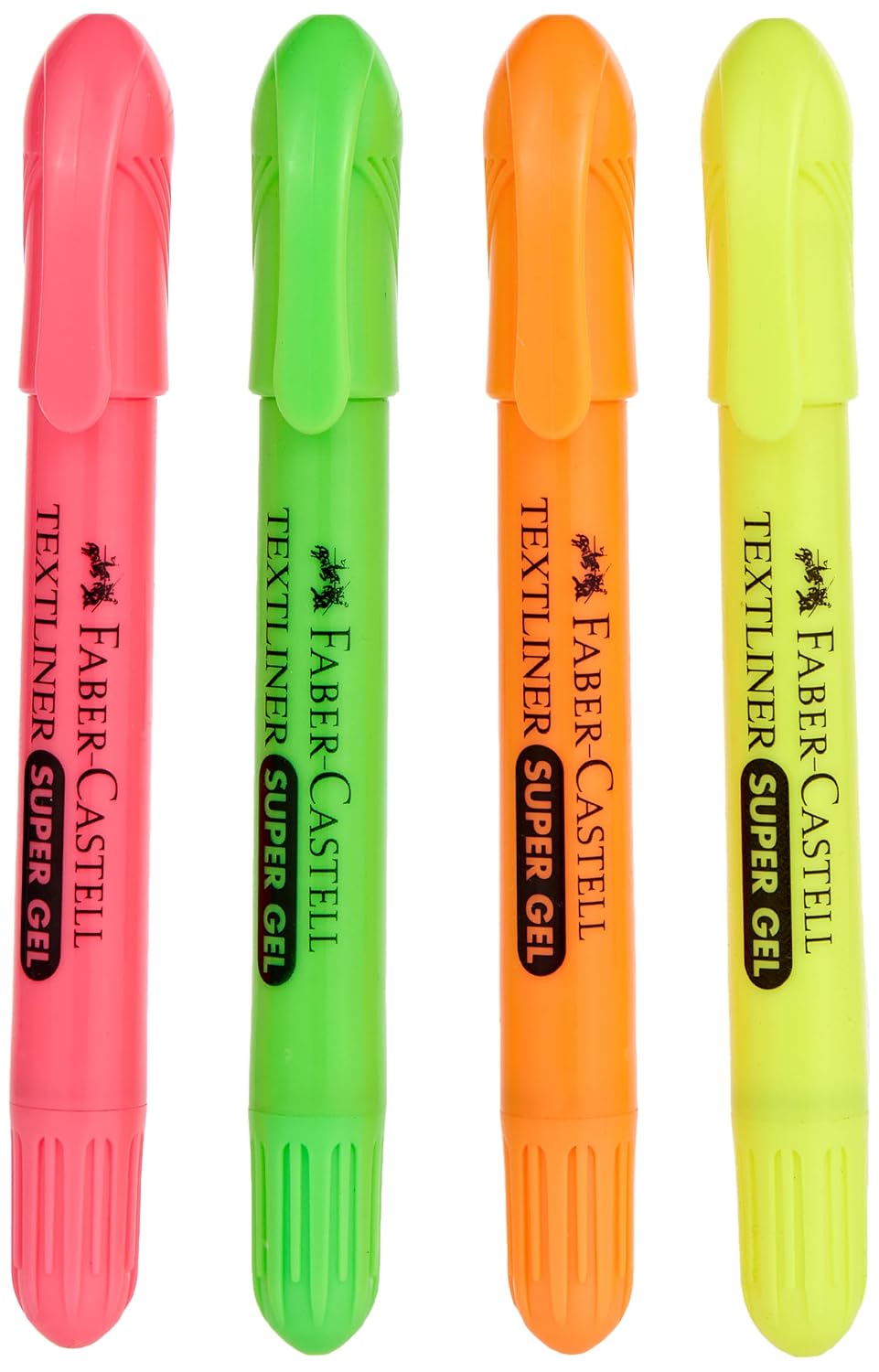 Faber-Castell Gel Broad Text Liner Set of 4 [Yellow, Green, Pink, Orange] [Madhavi Stationers] - Review, Price and Buying Guide