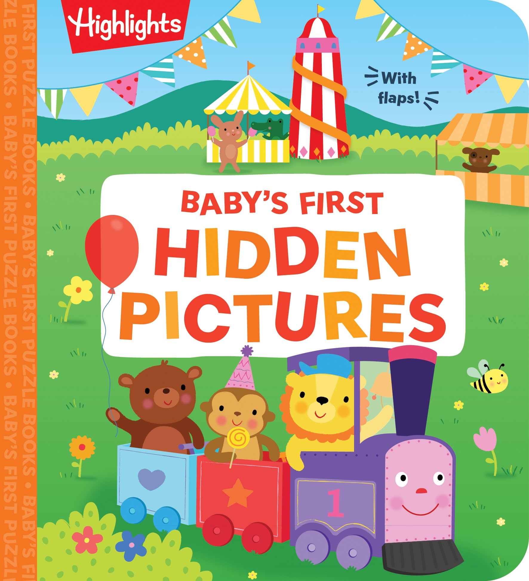 Baby’s First Hidden Pictures: Lift the Flap Book with Learning Puzzles for Babies, Seek-and-Find Activity Book with Interactive & Sensory Puzzles (Highlights Baby's First Puzzle)