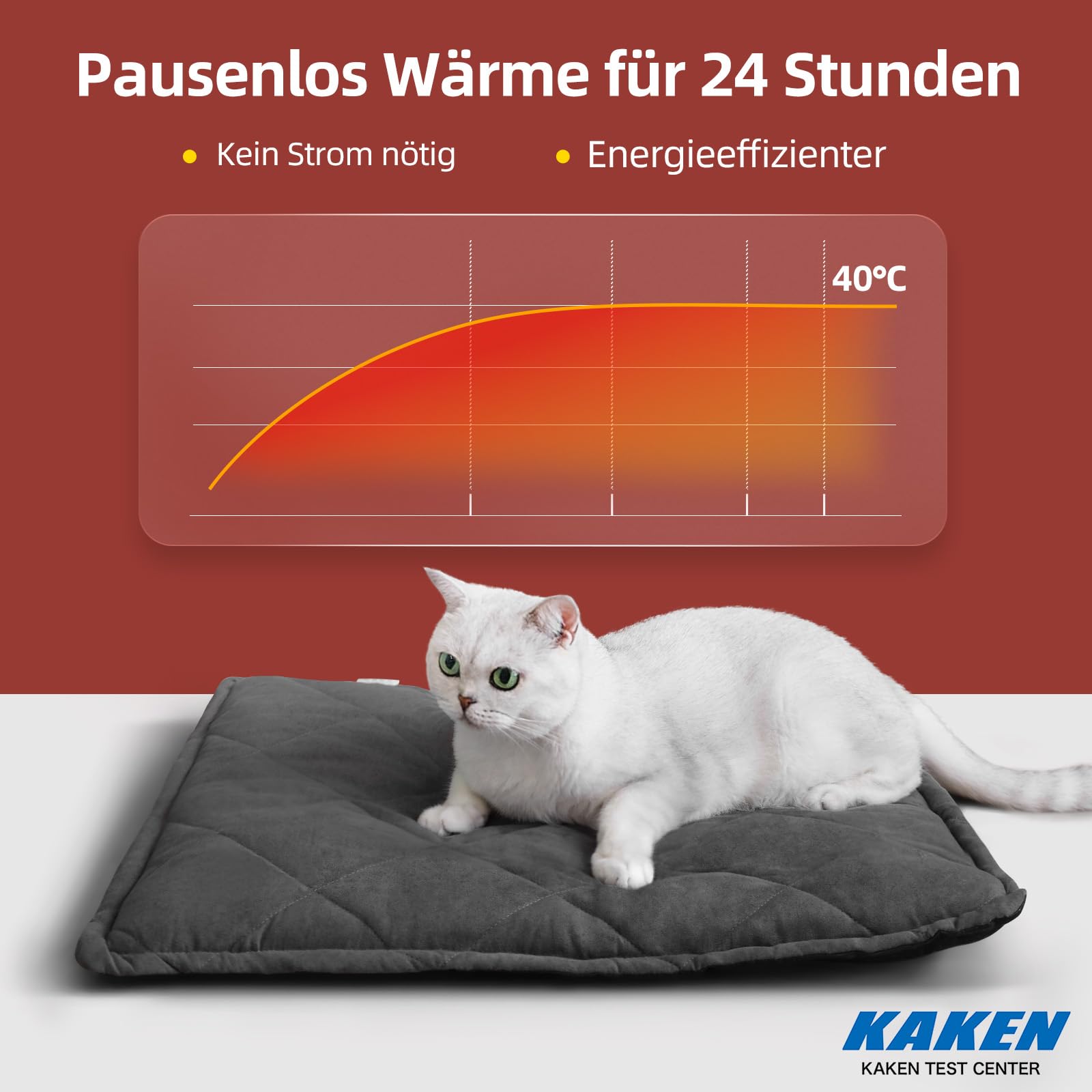 Mora Pets Tappeto riscaldante gatto Coperta autoriscaldante per gatti e cani Tappetino riscaldante Senza elettricità e batterie Coperta termica Rimovibile e Lavabile 76 x 52 cm