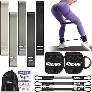 Resistance Bands Set, Ankle Resistance Band with Cuffs & Glu