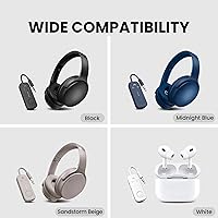 Vista 6 de Avantree Relé - Adaptador Bluetooth de avión premium con chipset Qualcomm avanzado, 2 auriculares compatibles, 25 horas de tiempo de reproducción