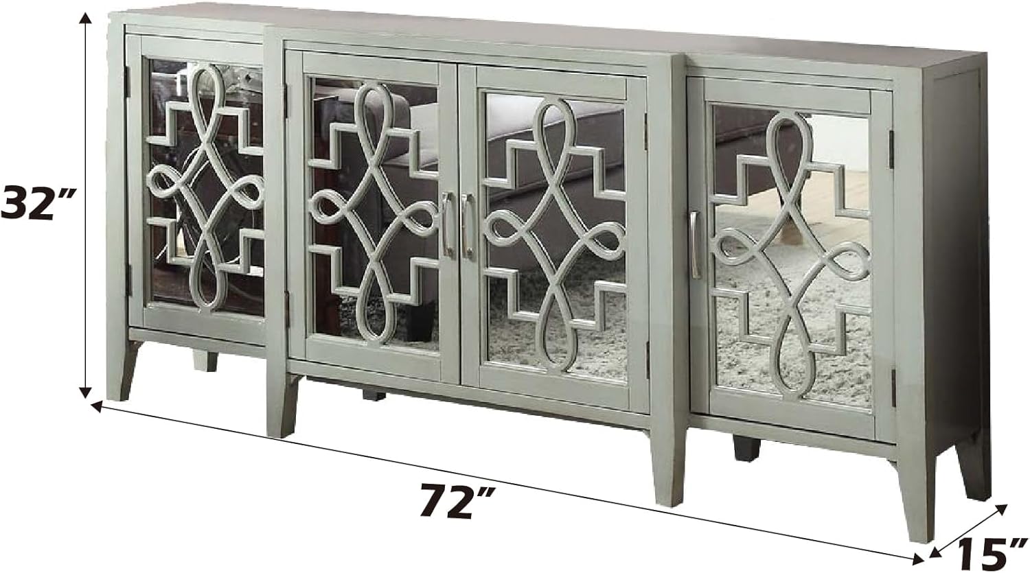 Acme Kacia Console Table in Antique Gray