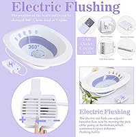 Vista 4 de Bañera eléctrica para hemorroides, baño de asiento para asiento de inodoro, kit de baño para mujeres, para aliviar las hemorroides y el perineo