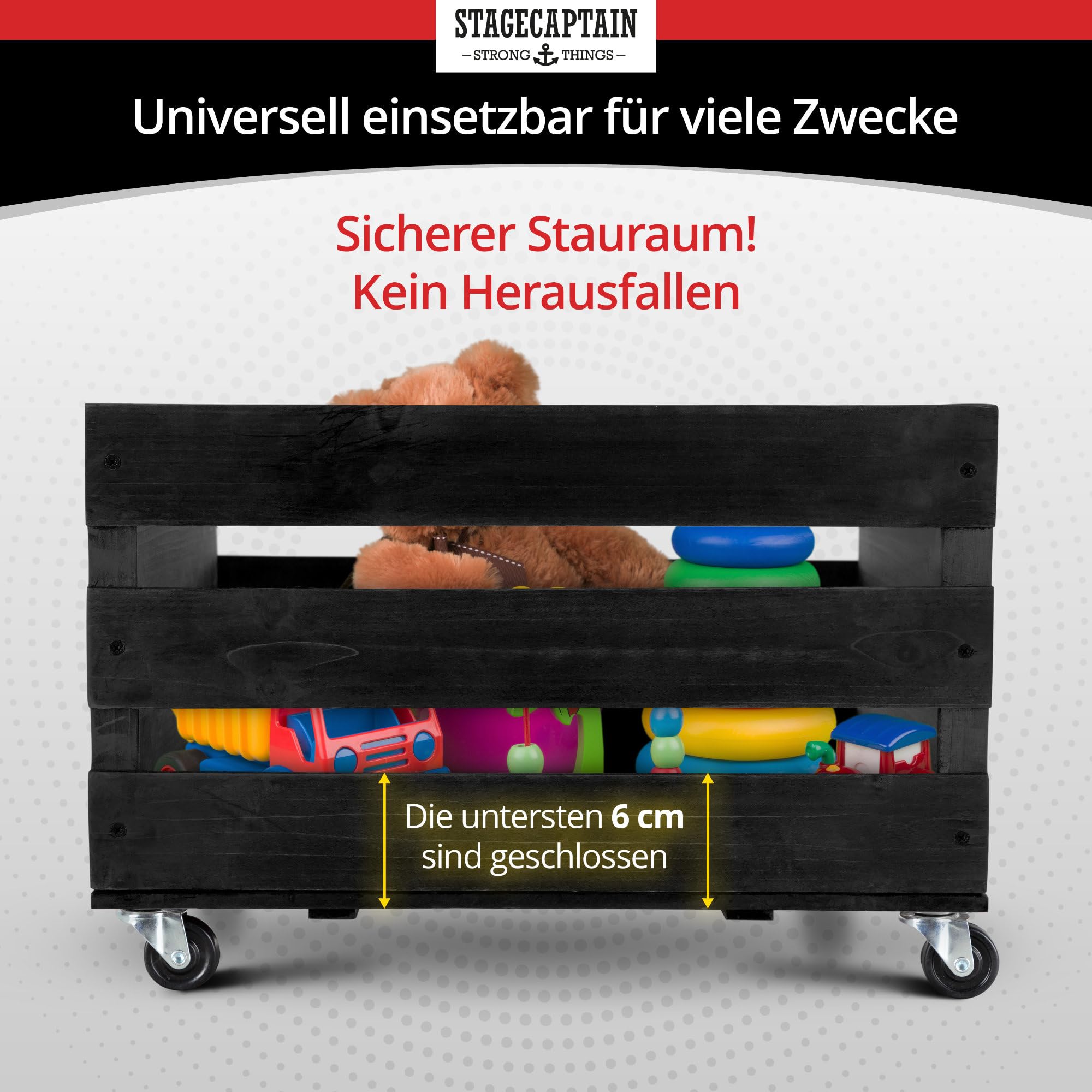 Stagecaptain SPK-100 BK Caja para discos Emil Negro 2x Set