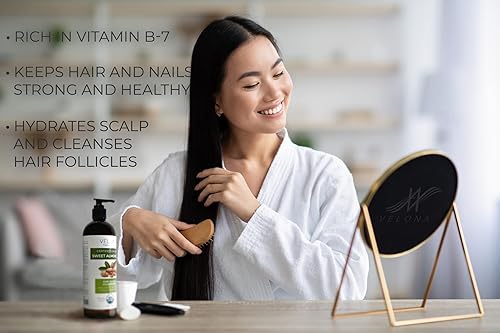 Miniatura 3 de velona Aceite orgánico de almendras dulces certificado por USDA, 32 onzas, aceite portador 100% puro y natural, refinado, prensado en frío,