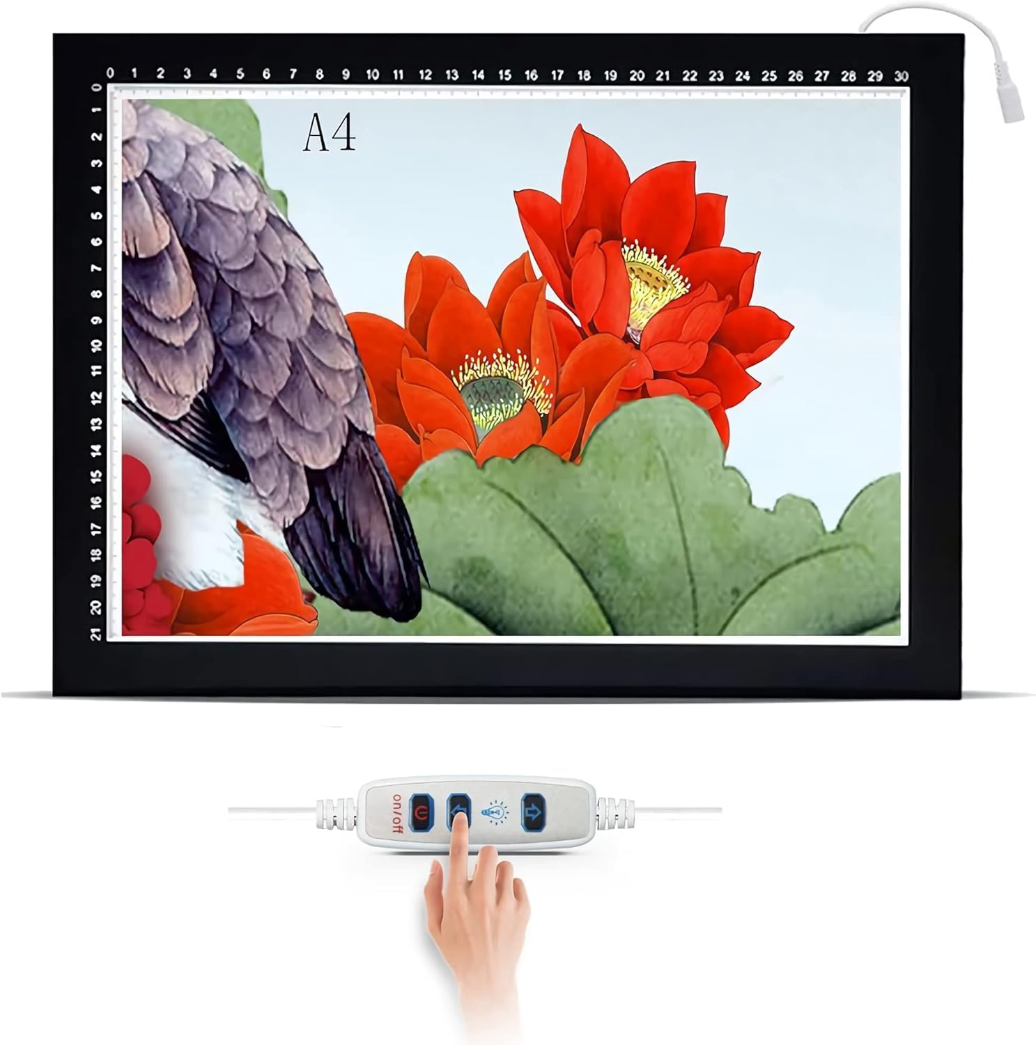A1 Trace Board Dimmable Brightness Tracing Light Box, A2 A3 A4 Light Pad Diamond Painting Ultra-thin Adjustable Brightness Copy Board For Artists Designing, Sketching, Led Dr, Led Drawing Board A4