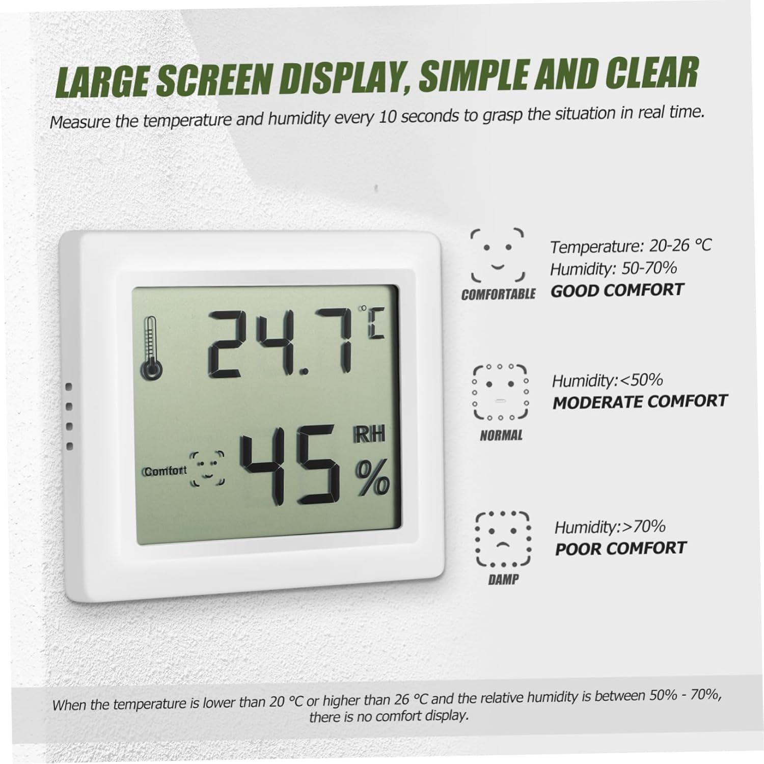 Yardwe 6pcs Multipurpose Electric Thermometer Hygrometer Digital Hygrometers for Room Accurate Temperature Humidity Compact Design for Home Plants Pets