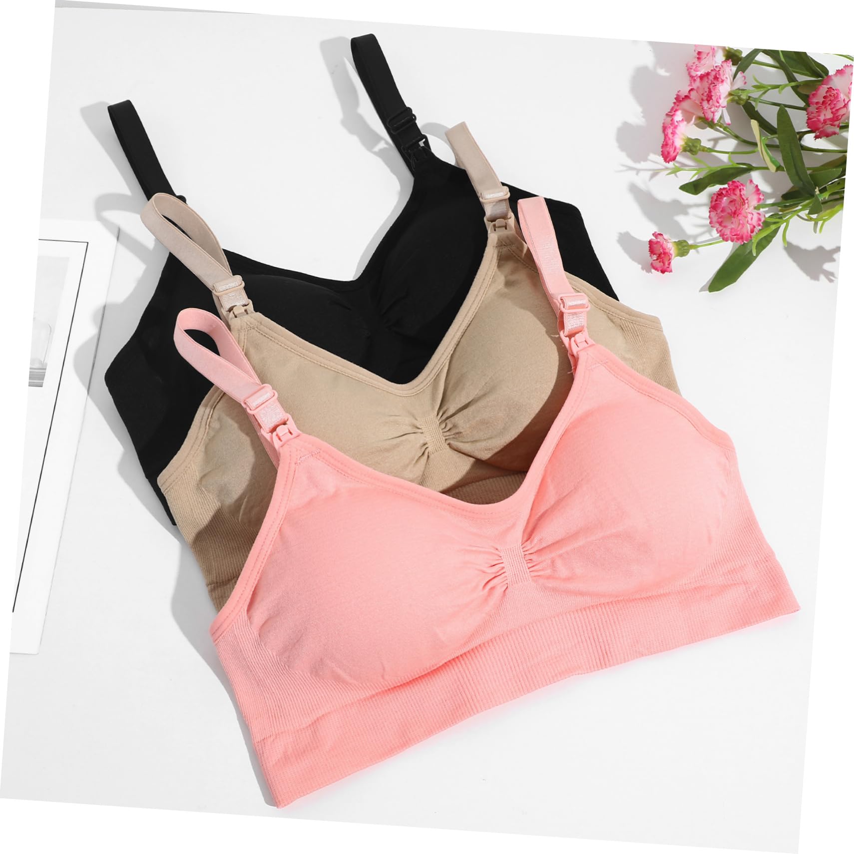 FRCOLOR 3pezzi Reggiseni per Allattamento Reggiseni per Mamme con Estensori per Gravidanza per Estrazione del Latte