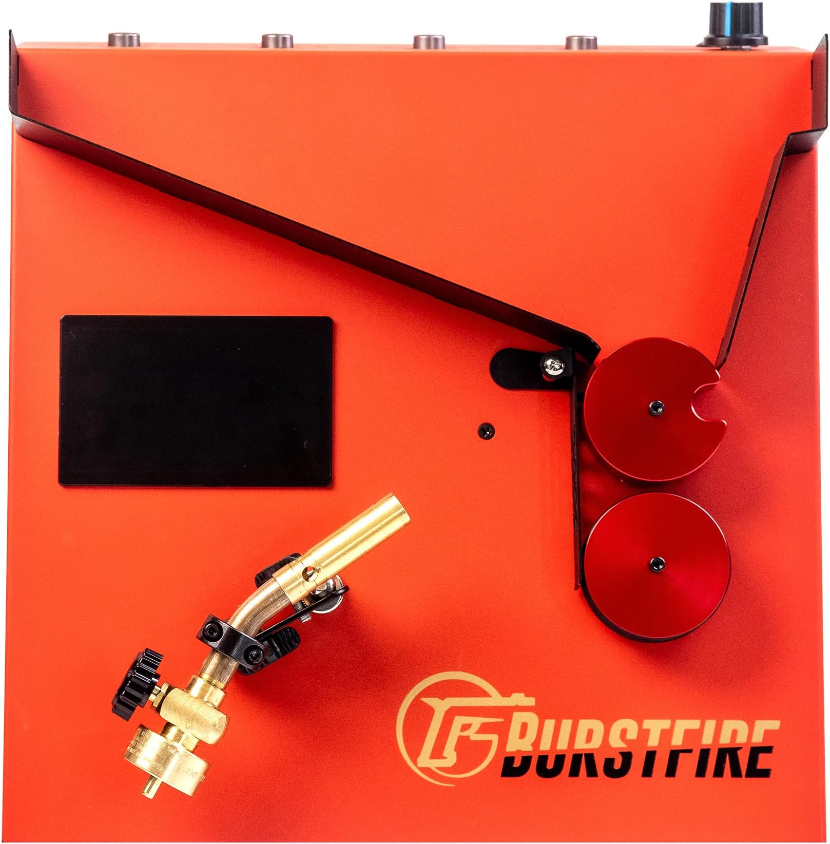 2 in 1 - Brass Case Annealer & Case Prep Center - RED, NEW GEN 2 - Burstfire-2in1-RED-V2 - Annealing Machine - For Reloading - Torch & Hose included