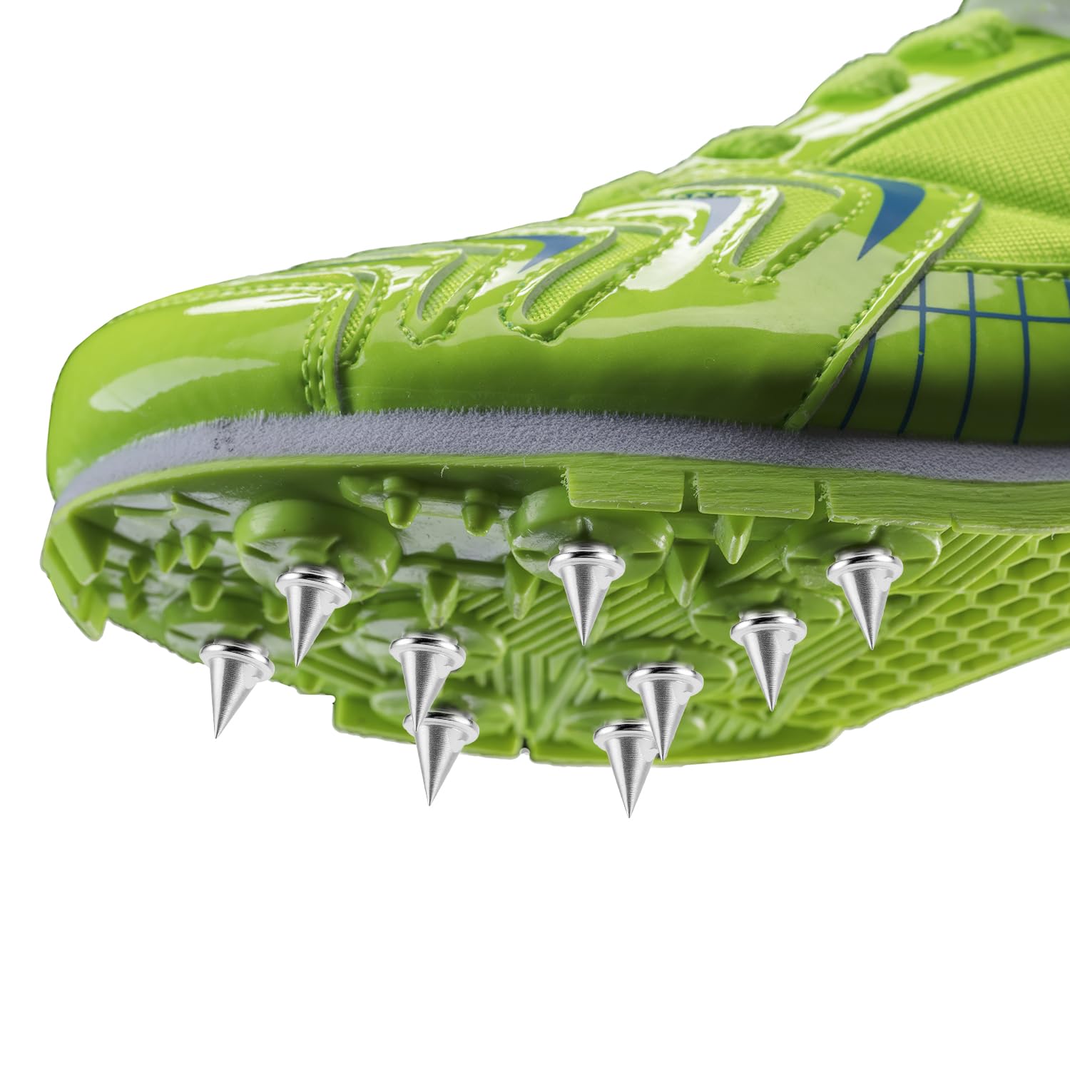 QWORK® Clavos Atletismo para Zapatos Deportivos Deportes de Atletismo, 1/4 Pulgada Plata