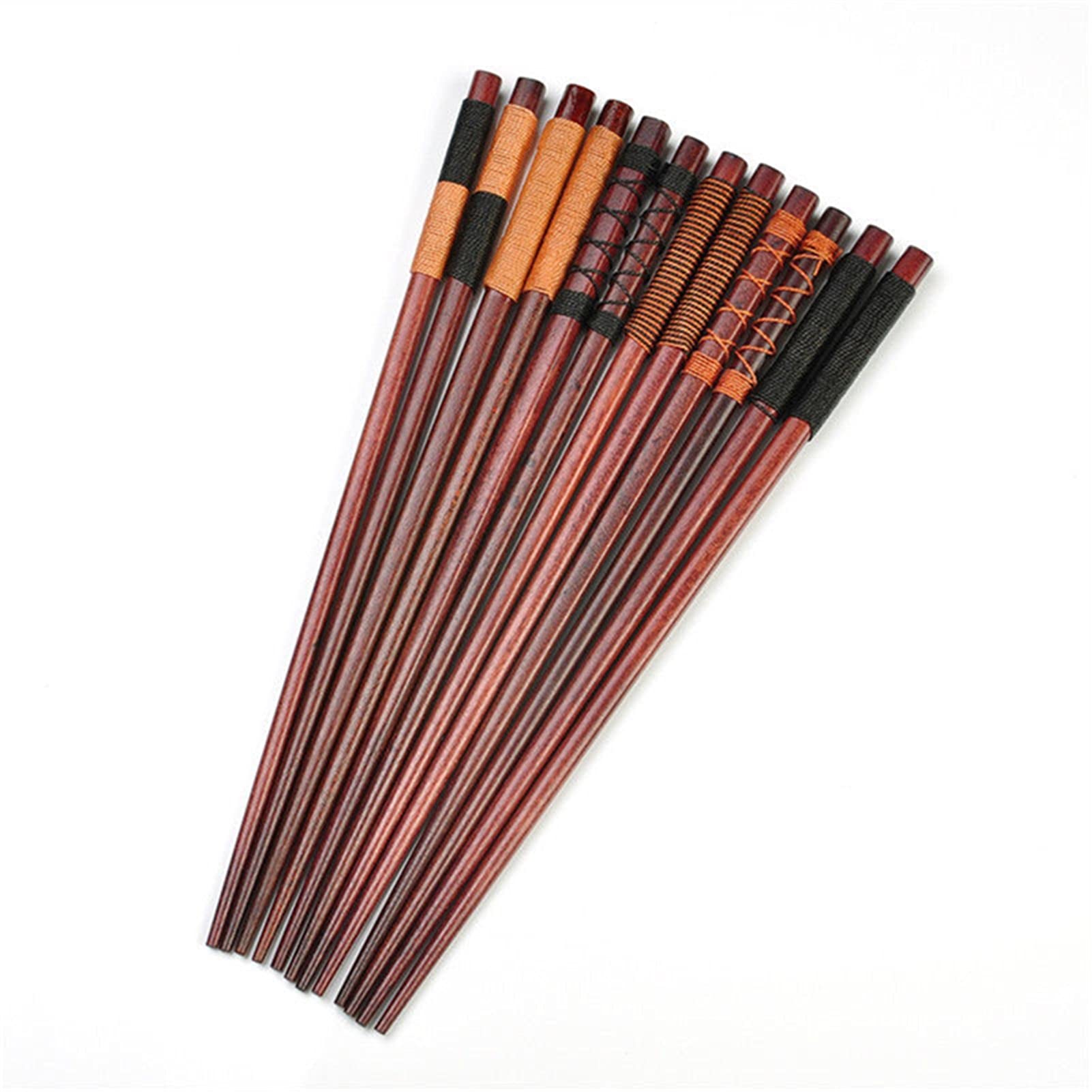 6 paires/set baguettes en bois à la main classique japonais bois naturel châtaignier bois sushi nourriture chinoise cuisine cockts