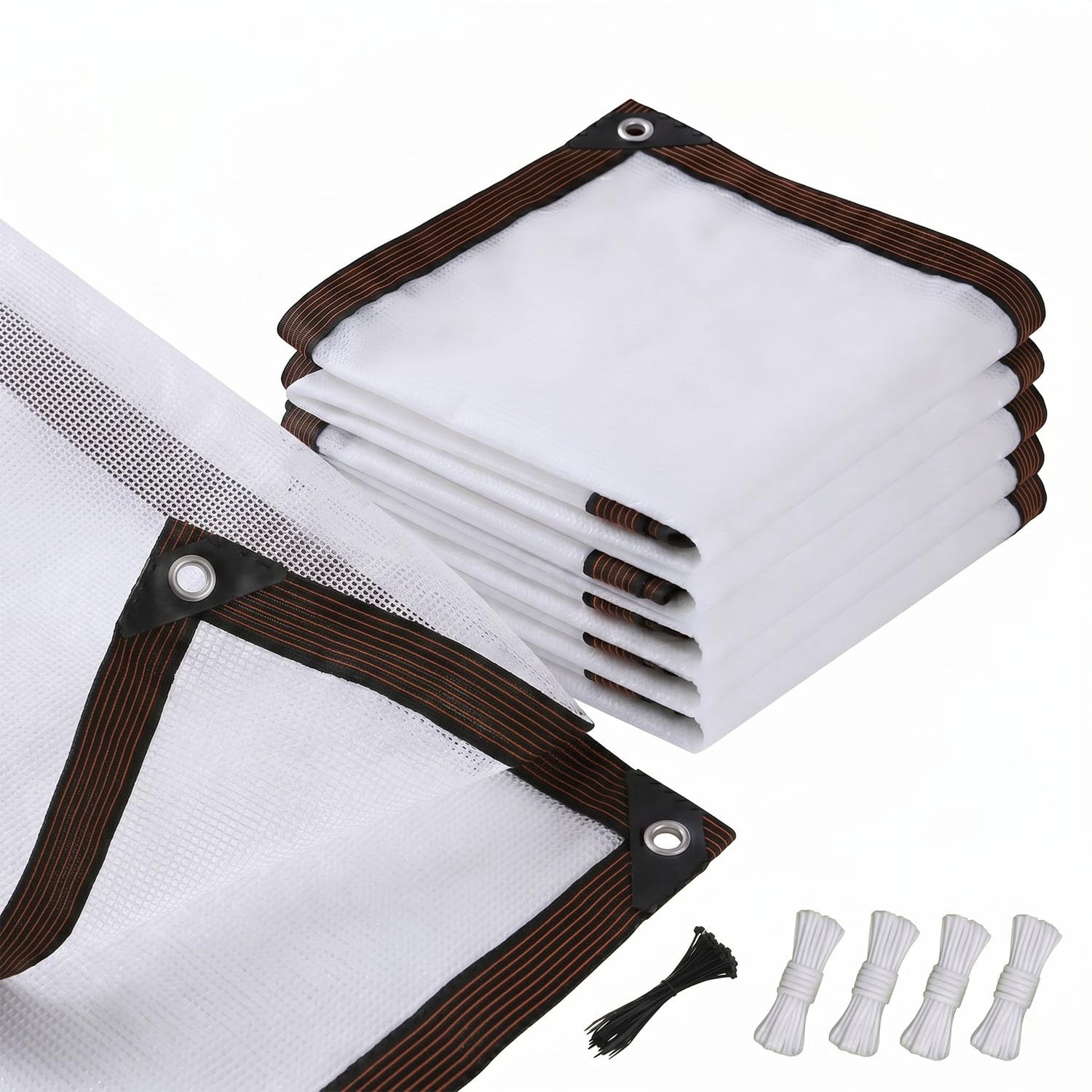 Filet ombrage blanc imperméable contre chaleur et vis-à-vis