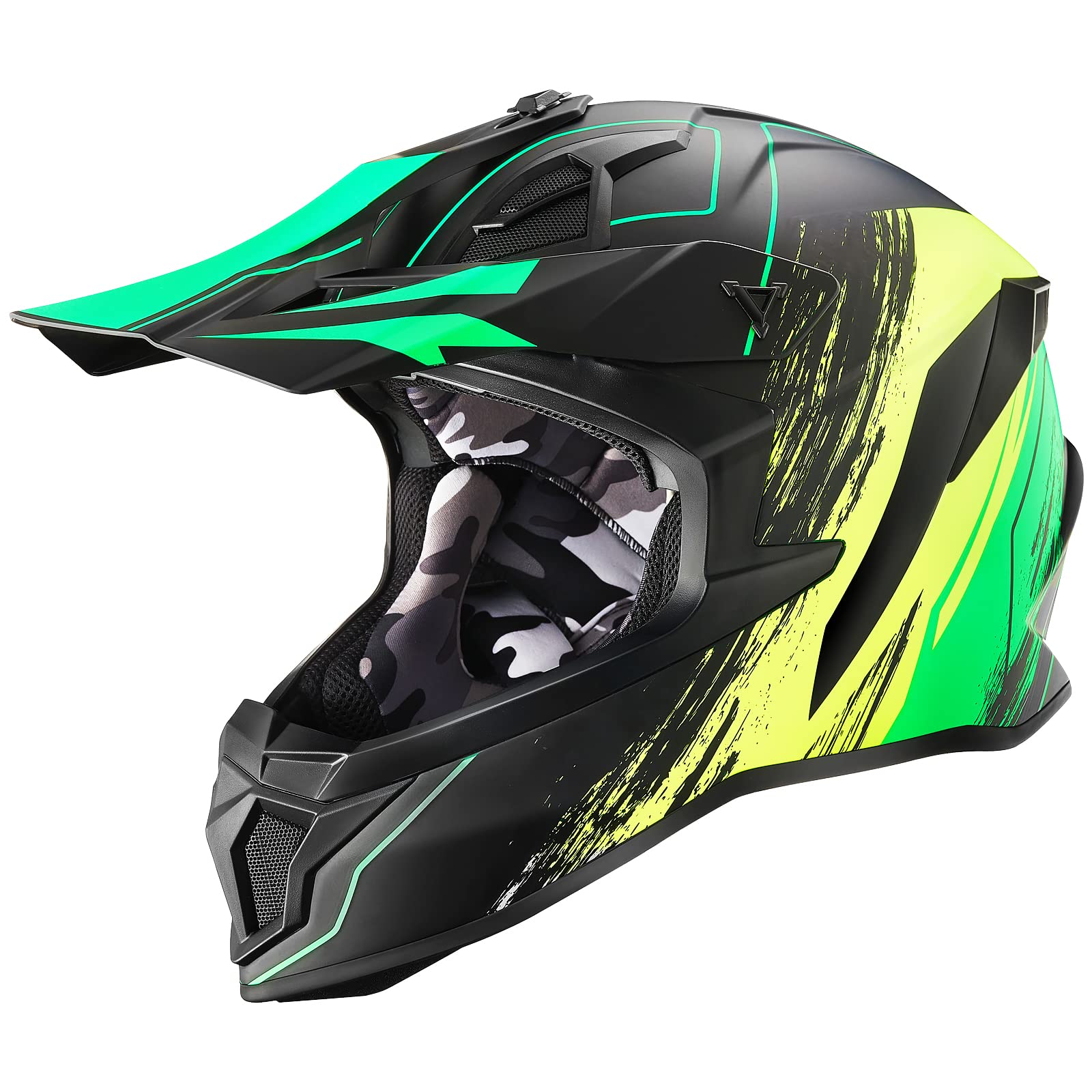 ILM Fiberglass Motocross Dirtbike Helmet Lightweight for Men ATV UTV MTB Offroad Motorcycle Helmets DOT Model-610 (Yellow Green,2XL)