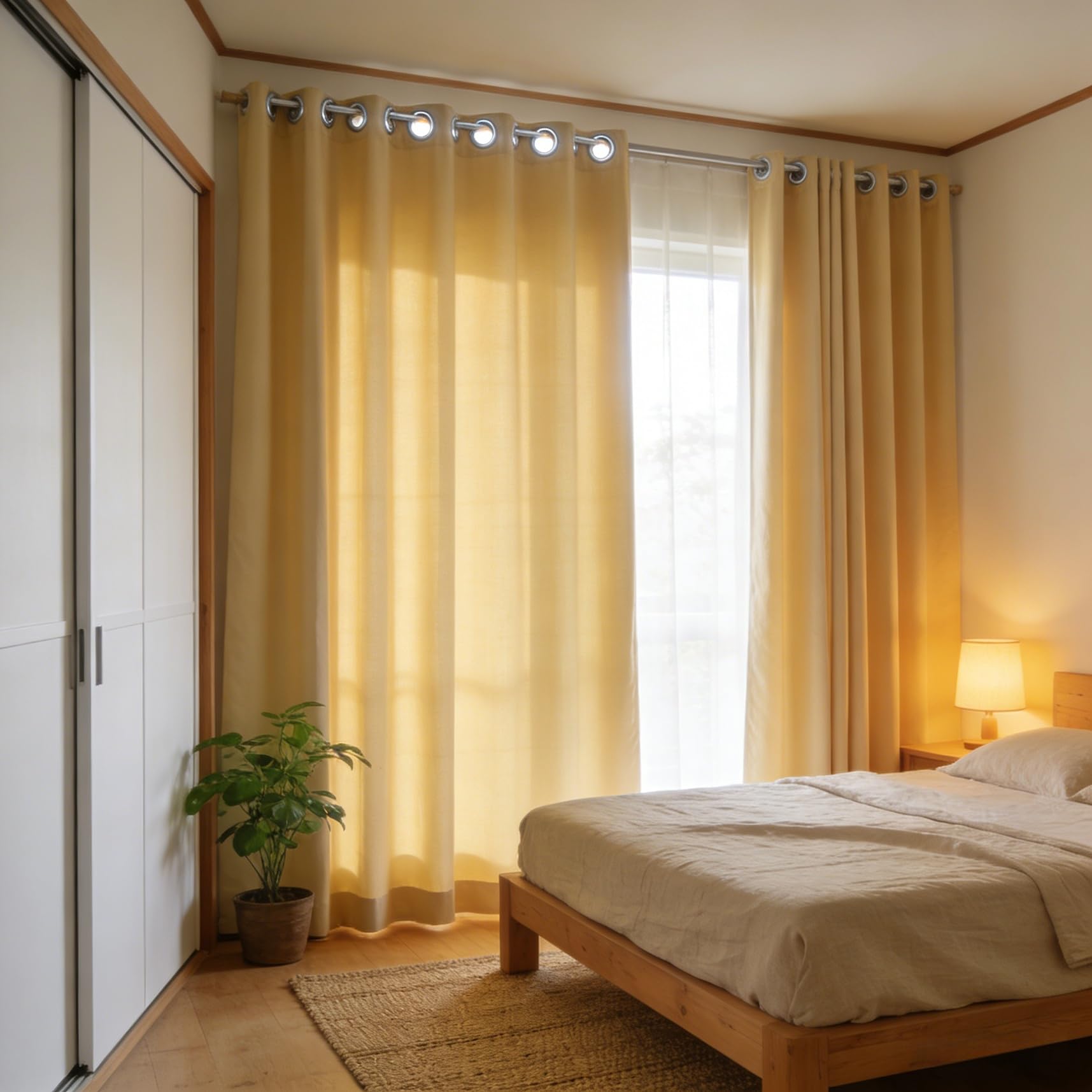 Visillos de dormitorio moderno para crear ambientes confortables en la sala