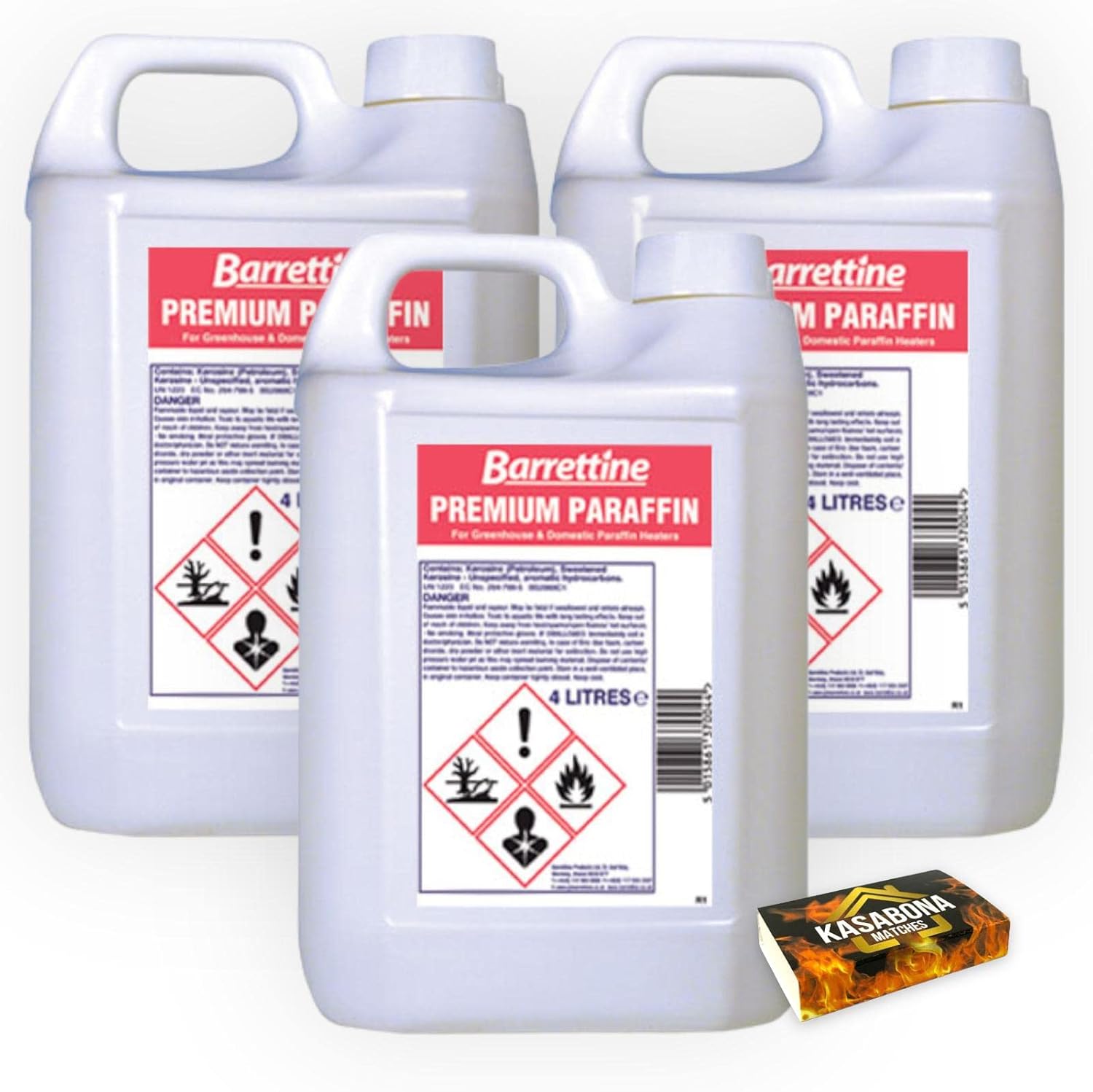Barrettine Premium Grade Paraffin 3 x 4L (12 litres) Paraffin Oil for