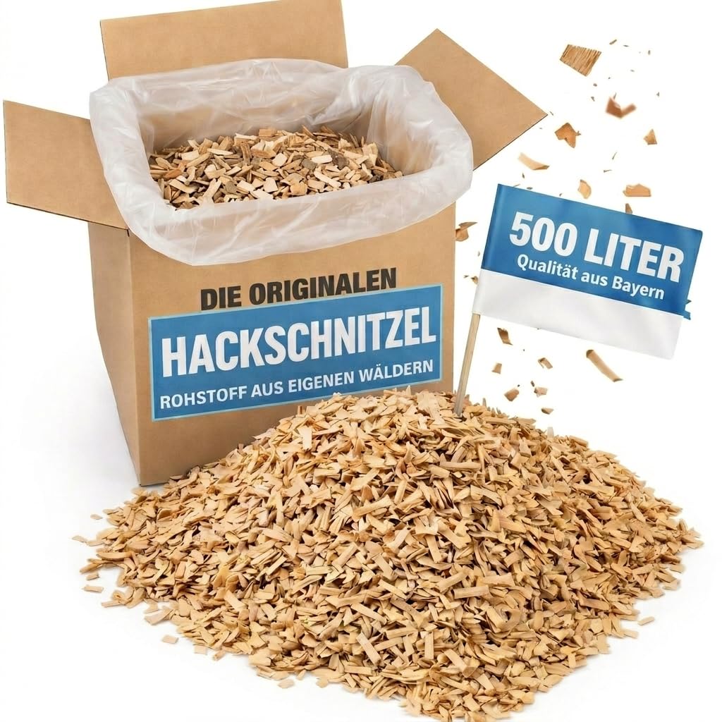 agrar-Store | Hackschnitzel 500 Liter Holzhackschnitzel Mulch für den Garten Einstreu, Hochbeete, Streu, Holzschnitzel